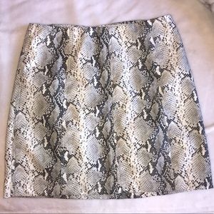 Wild Honey Snake Skin Leather Skirt